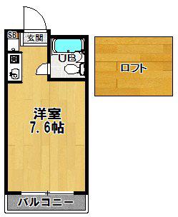 マイプラン中野中央B(ワンルーム/2階)の間取り写真