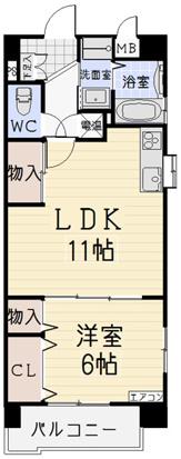 ファレノプシス(1LDK/5階)の間取り写真