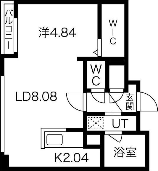 コア山の手(1LDK/3階)の間取り写真