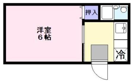 スカイコーポ(1K/3階)の間取り写真