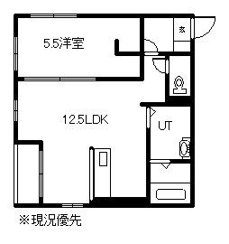  ブルーヒルト(1LDK/1階)の間取り写真
