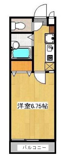 シティハイツ相模大野(1K/3階)の間取り写真