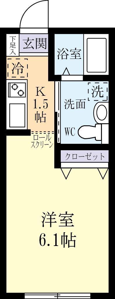 天久保アパートメント(1K/2階)の間取り写真