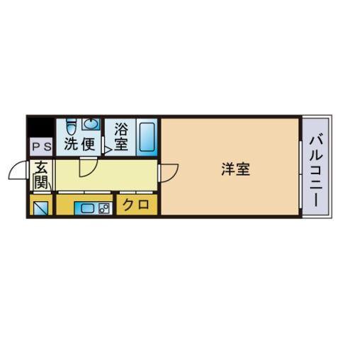 エステートモア鳥飼(1K/6階)の間取り写真