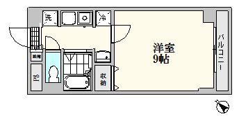 レジデンス・ド・ミューゲ(1K/4階)の間取り写真