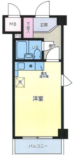 ダイアパレス新小岩第3(ワンルーム/3階)の間取り写真