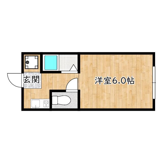 ハイツKAMI(1K/2階)の間取り写真