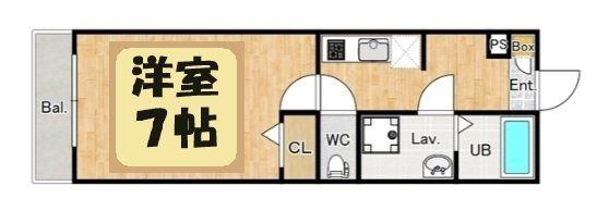 ジーメゾン見沼島町アルカ(1K/3階)の間取り写真
