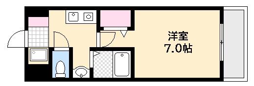 ファミーユタカハシ(1K/3階)の間取り写真