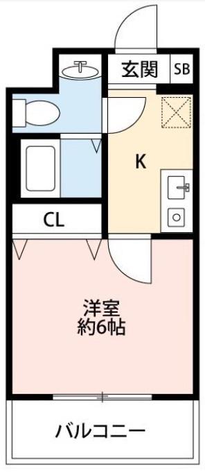 コムネット東府中(1K/1階)の間取り写真