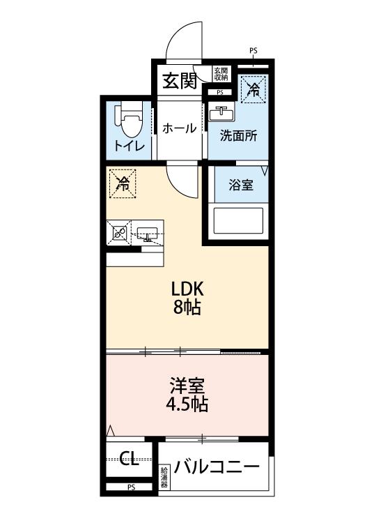 ROBOT HOME高宮(1LDK/1階)の間取り写真