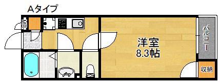 クレイノ吉見ノ里I(1K/1階)の間取り写真