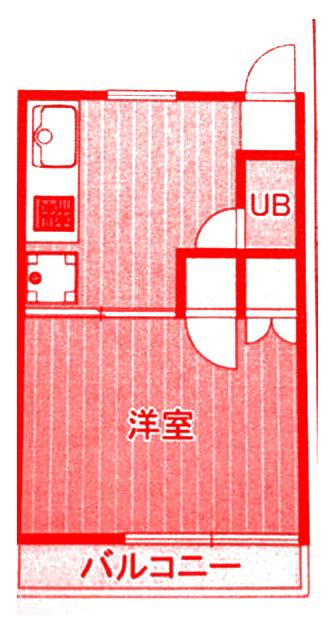 BCASA栃木RE-BORN(1K/1階)の間取り写真
