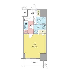 SHOKEN RESIDENCE名古屋サウス(1K/10階)の間取り写真