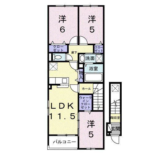 ベル エリタージュ(3LDK/2階)の間取り写真