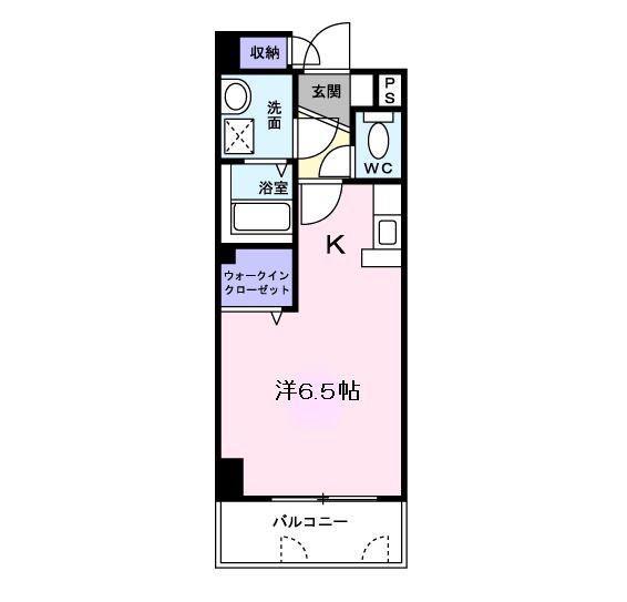 ダルウィニー(ワンルーム/1階)の間取り写真