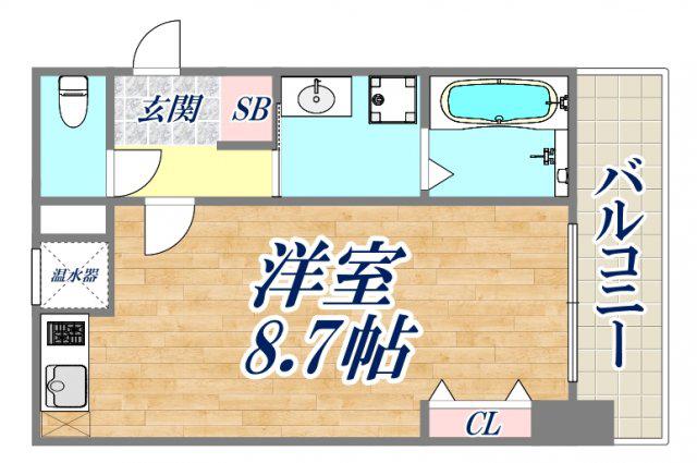 SANKO エグゼクティブアネックス(ワンルーム/8階)の間取り写真