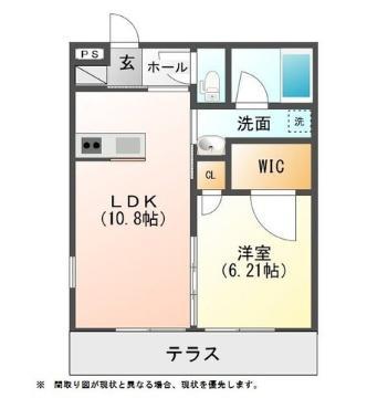 エストレージャA(1LDK/2階)の間取り写真
