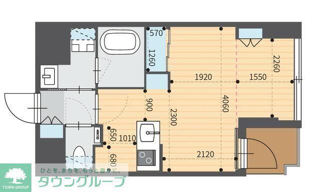 パークルール恵比寿(1LDK/3階)の間取り写真