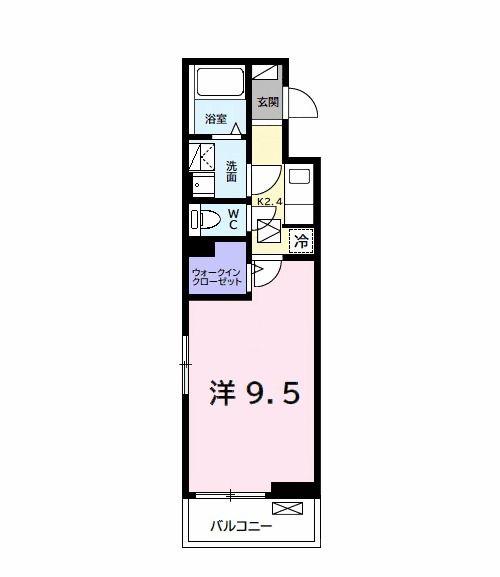 ウッド プレイス(1K/1階)の間取り写真