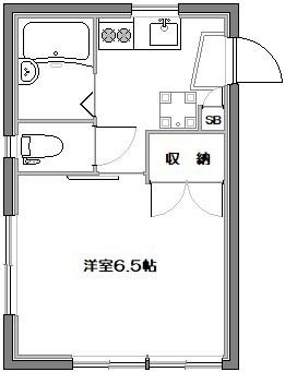 ハイツ21(1K/1階)の間取り写真
