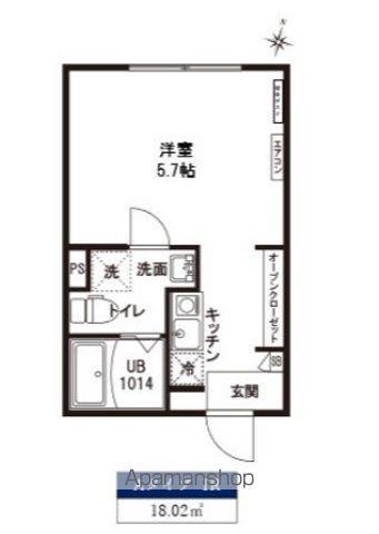 レピュア王子神谷レジデンスII(ワンルーム/1階)の間取り写真