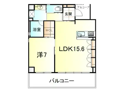 RESIDENCE KIKUZAKA(1LDK/2階)の間取り写真