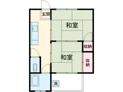 マンション青木(2K/2階)の間取り写真