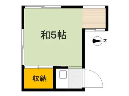幸永荘(ワンルーム/2階)の間取り写真