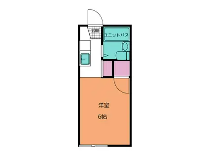 日恵ハウス(ワンルーム/2階)の間取り写真