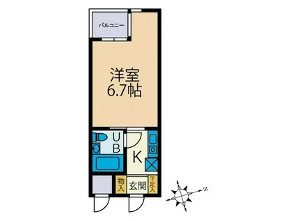 日神パレス戸塚(1K/3階)の間取り写真