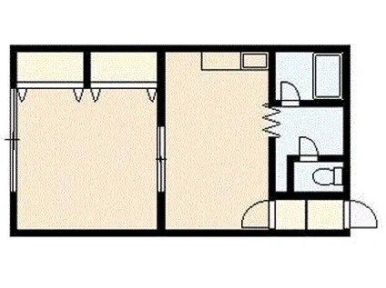 フィメイル116(1DK/2階)の間取り写真
