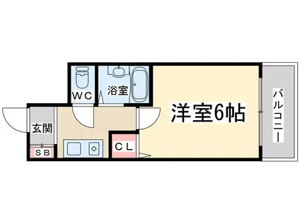 フレックス新大阪2(1K/2階)の間取り写真