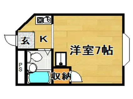 クリーク大桐(ワンルーム/4階)の間取り写真