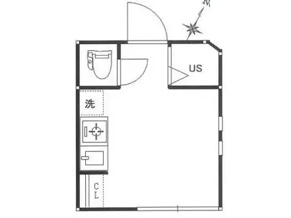 アーバンプレイス新大塚II(ワンルーム/1階)の間取り写真