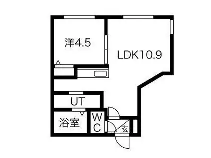 LUXE MARUYAMA(1LDK/1階)の間取り写真