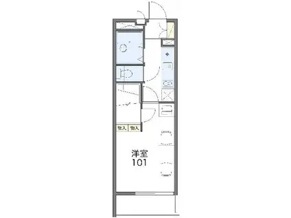 レオパレス中島町(1K/3階)の間取り写真