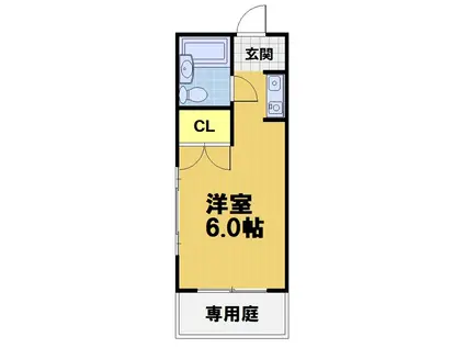 第46長栄MKフレグランス桂(1K/1階)の間取り写真