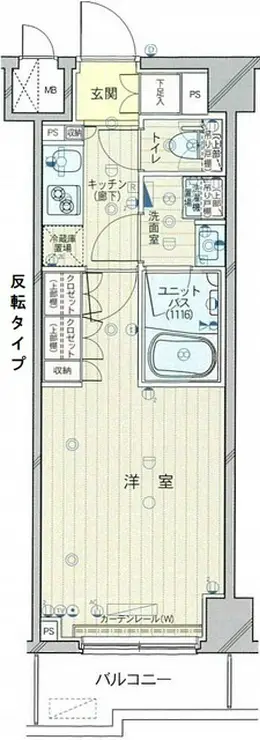 ルーブル武蔵小杉伍番館 2階階 間取り