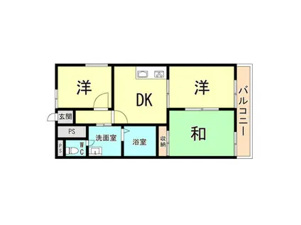 シャロン長田(3DK/1階)の間取り写真