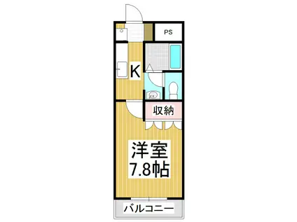 MULBERRY HEIGHTS(1K/1階)の間取り写真