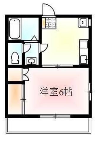 アクシス21(1K/2階)の間取り写真