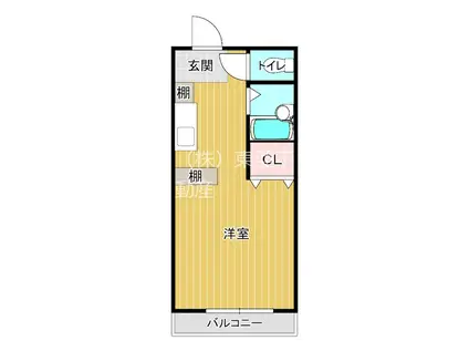 ベアーズビル(1K/2階)の間取り写真