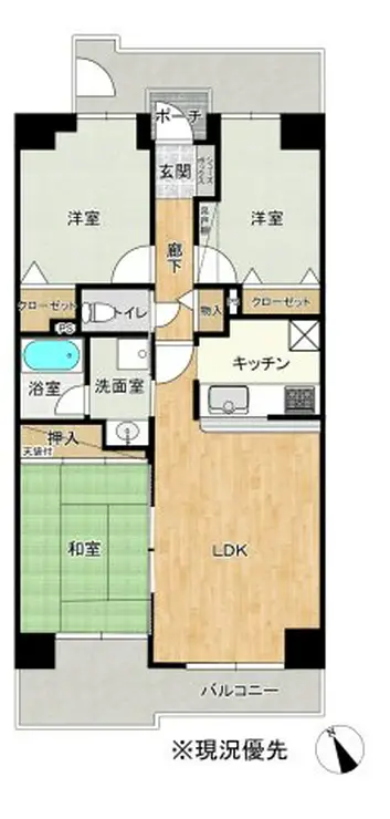 ダイアパレス湘南ライフタウン 8階階 間取り