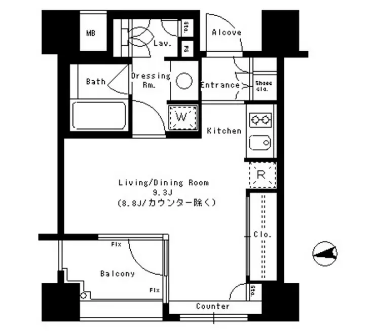 パークアクシス神楽坂ステージ 5階階 間取り