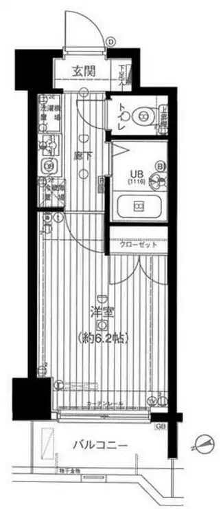 メインステージ早稲田 4階階 間取り
