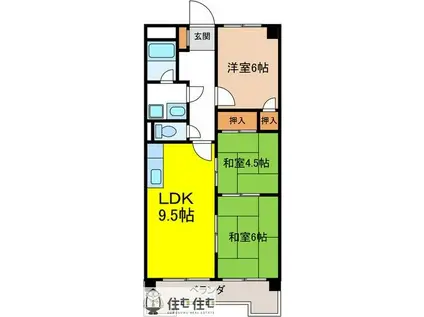 リエス豊田浄水(3LDK/7階)の間取り写真