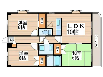 サンド・リヴィエール(3LDK/5階)の間取り写真