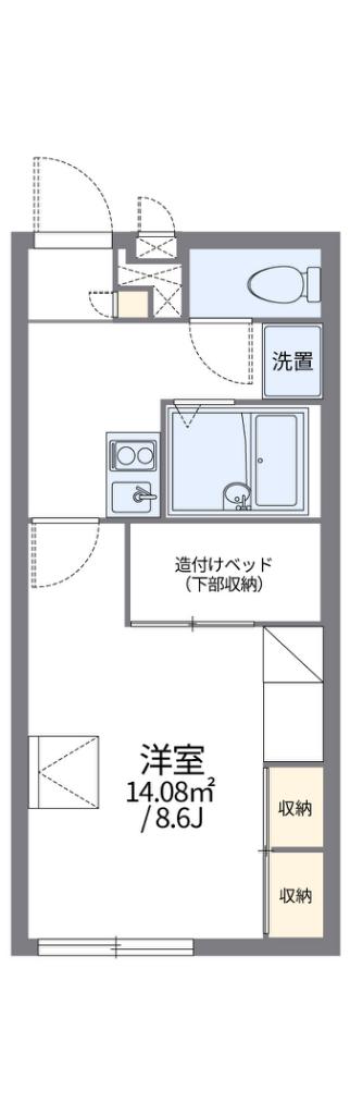 レオパレス豊中南II(1K/1階)の間取り写真