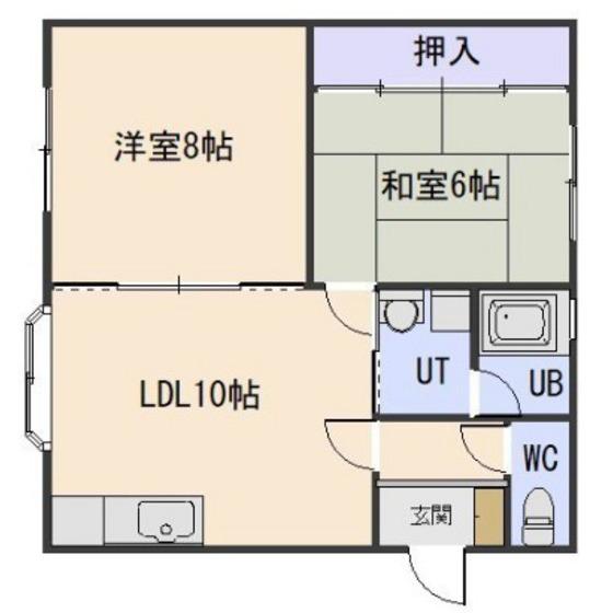 パレスフレンズ(2LDK/1階)の間取り写真